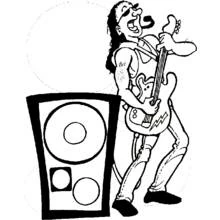 Dessin à colorier: Guitariste (Carrières et Professions) #98157 - Coloriages à Imprimer Gratuits