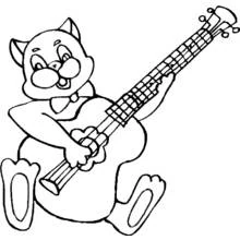 Dessin à colorier: Guitariste (Carrières et Professions) #98188 - Coloriages à Imprimer Gratuits