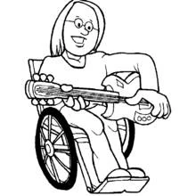 Dessin à colorier: Guitariste (Carrières et Professions) #98250 - Coloriages à Imprimer Gratuits