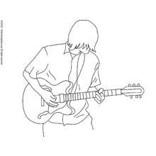 Dessin à colorier: Guitariste (Carrières et Professions) #98326 - Coloriages à Imprimer Gratuits