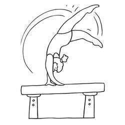 Dessin à colorier: Gymnastique (Carrières et Professions) #192297 - Coloriages à Imprimer Gratuits