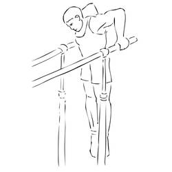 Dessin à colorier: Gymnastique (Carrières et Professions) #192299 - Coloriages à Imprimer Gratuits