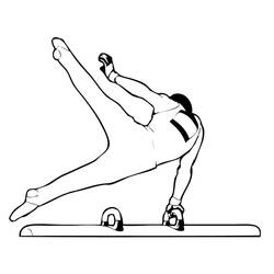 Dessin à colorier: Gymnastique (Carrières et Professions) #192300 - Coloriages à Imprimer Gratuits