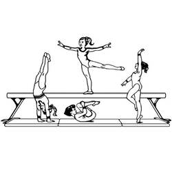 Dessin à colorier: Gymnastique (Carrières et Professions) #192301 - Coloriages à Imprimer Gratuits