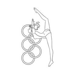 Dessin à colorier: Gymnastique (Carrières et Professions) #192302 - Coloriages à Imprimer Gratuits