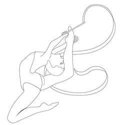 Dessin à colorier: Gymnastique (Carrières et Professions) #192307 - Coloriages à Imprimer Gratuits