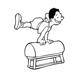 Dessin à colorier: Gymnastique (Carrières et Professions) #192309 - Coloriages à Imprimer Gratuits