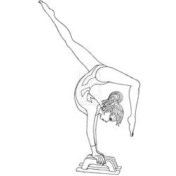 Dessin à colorier: Gymnastique (Carrières et Professions) #192310 - Coloriages à Imprimer Gratuits