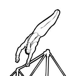 Dessin à colorier: Gymnastique (Carrières et Professions) #192317 - Coloriages à Imprimer Gratuits