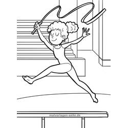 Dessin à colorier: Gymnastique (Carrières et Professions) #192322 - Coloriages à Imprimer Gratuits