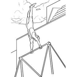 Dessin à colorier: Gymnastique (Carrières et Professions) #192323 - Coloriages à Imprimer Gratuits