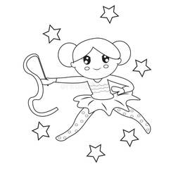 Dessin à colorier: Gymnastique (Carrières et Professions) #192324 - Coloriages à Imprimer Gratuits