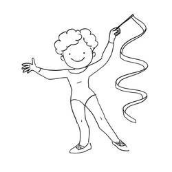 Dessin à colorier: Gymnastique (Carrières et Professions) #192325 - Coloriages à Imprimer Gratuits