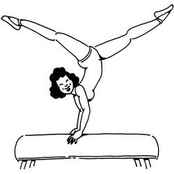 Dessin à colorier: Gymnastique (Carrières et Professions) #192328 - Coloriages à Imprimer Gratuits