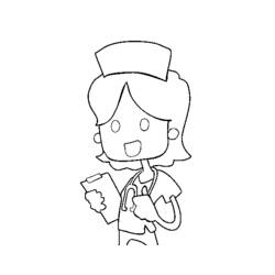 Dessin à colorier: Infirmier / Infirmière (Carrières et Professions) #170393 - Coloriages à Imprimer Gratuits