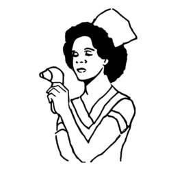 Dessin à colorier: Infirmier / Infirmière (Carrières et Professions) #170399 - Coloriages à Imprimer Gratuits
