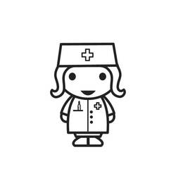 Dessin à colorier: Infirmier / Infirmière (Carrières et Professions) #170405 - Coloriages à Imprimer Gratuits