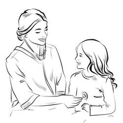 Dessin à colorier: Infirmier / Infirmière (Carrières et Professions) #170411 - Coloriages à Imprimer Gratuits