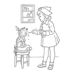 Dessin à colorier: Infirmier / Infirmière (Carrières et Professions) #170421 - Coloriages à Imprimer Gratuits