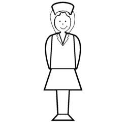 Dessin à colorier: Infirmier / Infirmière (Carrières et Professions) #170425 - Coloriages à Imprimer Gratuits