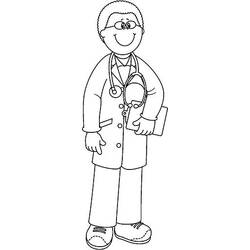 Dessin à colorier: Infirmier / Infirmière (Carrières et Professions) #170426 - Coloriages à Imprimer Gratuits