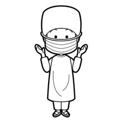Dessin à colorier: Infirmier / Infirmière (Carrières et Professions) #170435 - Coloriages à Imprimer Gratuits