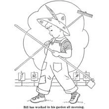Dessin à colorier: Jardinier (Carrières et Professions) #98617 - Coloriages à Imprimer Gratuits