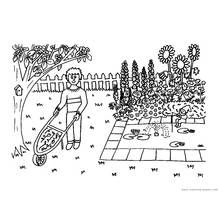 Dessin à colorier: Jardinier (Carrières et Professions) #98667 - Coloriages à Imprimer Gratuits