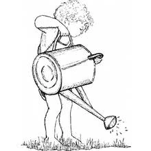 Dessin à colorier: Jardinier (Carrières et Professions) #98810 - Coloriages à Imprimer Gratuits