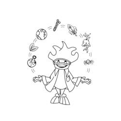 Dessin à colorier: Jongleur (Carrières et Professions) #99381 - Coloriages à Imprimer Gratuits