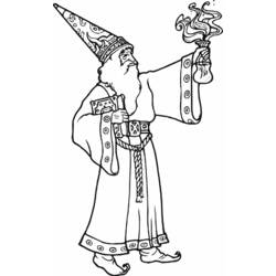 Dessin à colorier: Magicien (Carrières et Professions) #100696 - Coloriages à Imprimer Gratuits