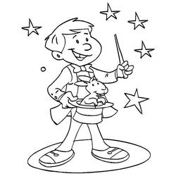 Dessin à colorier: Magicien (Carrières et Professions) #100702 - Coloriages à Imprimer Gratuits