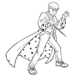 Dessin à colorier: Magicien (Carrières et Professions) #100704 - Coloriages à Imprimer Gratuits