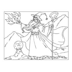 Dessin à colorier: Magicien (Carrières et Professions) #100710 - Coloriages à Imprimer Gratuits