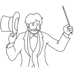 Dessin à colorier: Magicien (Carrières et Professions) #100715 - Coloriages à Imprimer Gratuits
