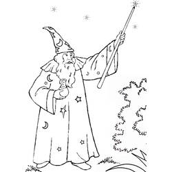 Dessin à colorier: Magicien (Carrières et Professions) #100731 - Coloriages à Imprimer Gratuits