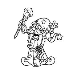 Dessin à colorier: Magicien (Carrières et Professions) #100744 - Coloriages à Imprimer Gratuits