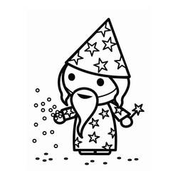 Dessin à colorier: Magicien (Carrières et Professions) #100756 - Coloriages à Imprimer Gratuits