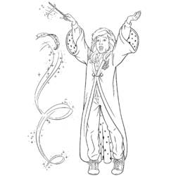 Dessin à colorier: Magicien (Carrières et Professions) #100787 - Coloriages à Imprimer Gratuits