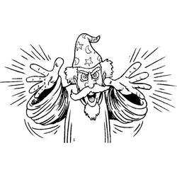 Dessin à colorier: Magicien (Carrières et Professions) #100830 - Coloriages à Imprimer Gratuits