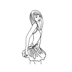 Dessin à colorier: Mannequin (Carrières et Professions) #101407 - Coloriages à Imprimer Gratuits
