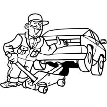 Dessins à colorier: Mécanicien - Coloriages à Imprimer Gratuits