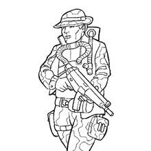 Dessin à colorier: Militaire (Carrières et Professions) #102092 - Coloriages à Imprimer Gratuits
