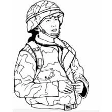 Dessin à colorier: Militaire (Carrières et Professions) #102118 - Coloriages à Imprimer Gratuits