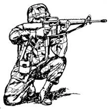 Dessin à colorier: Militaire (Carrières et Professions) #102123 - Coloriages à Imprimer Gratuits