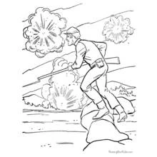 Dessin à colorier: Militaire (Carrières et Professions) #102177 - Coloriages à Imprimer Gratuits