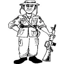 Dessin à colorier: Militaire (Carrières et Professions) #102194 - Coloriages à Imprimer Gratuits