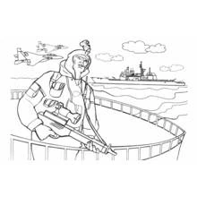 Dessin à colorier: Militaire (Carrières et Professions) #102200 - Coloriages à Imprimer Gratuits