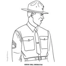 Dessin à colorier: Militaire (Carrières et Professions) #102204 - Coloriages à Imprimer Gratuits
