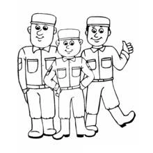 Dessin à colorier: Militaire (Carrières et Professions) #102206 - Coloriages à Imprimer Gratuits